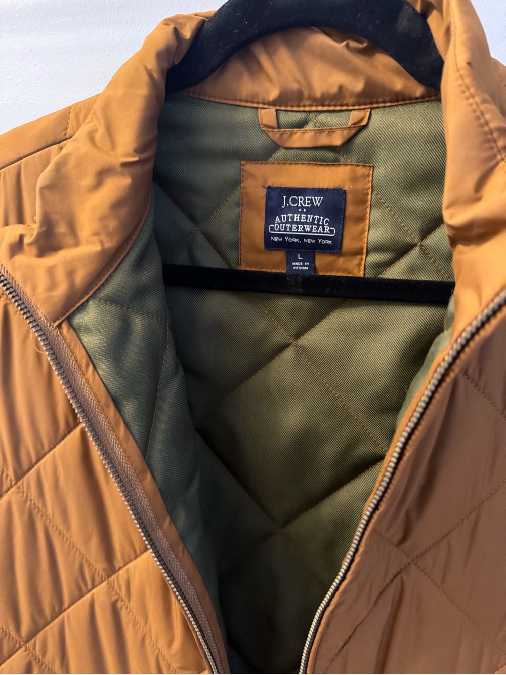 J. Crew Quilted Reversible Vest in Brown/Mustard - Picture 3 of 4
